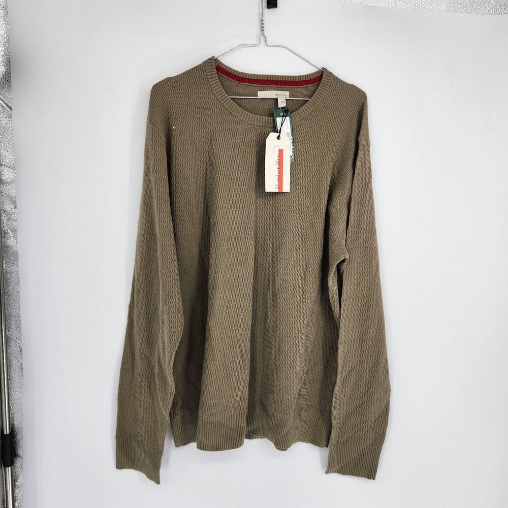 Hawker Rye Men's Green Large Joshua Thermal Crewneck Sweater NWT